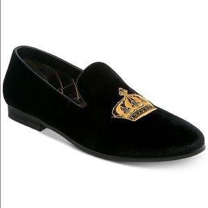 STEVE MADDEN Men Loafer Velvet Black Crown Size 13